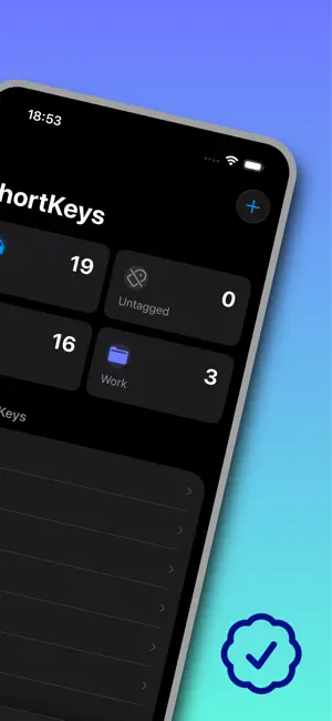 ShortKeys favourites artwork showing a saved reply ready to insert with one tap